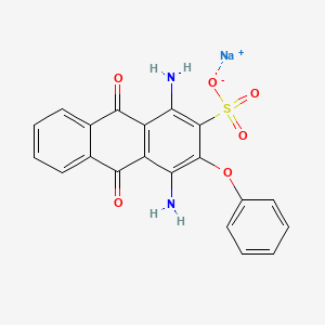 molecular formula C20H13N2NaO6S B1629781 Sodium 1,4-diamino-9,10-dihydro-9,10-dioxo-3-phenoxyanthracene-2-sulphonate CAS No. 6408-71-5