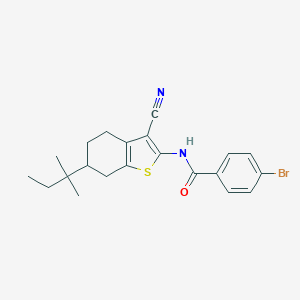 4-bromo-N-[3-cyano-6-(2-methylbutan-2-yl)-4,5,6,7-tetrahydro-1-benzothiophen-2-yl]benzamide
