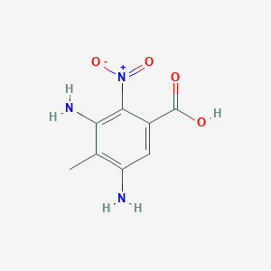 molecular formula C8H9N3O4 B1629803 3,5-Diamino-4-methyl-2-nitrobenzoic acid CAS No. 54002-36-7