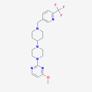 molecular formula C21H27F3N6O B1629810 4-Methoxy-2-[4-(1-([6-(trifluoromethyl)pyridin-3-YL]methyl)piperidin-4-YL)piperazin-1-YL]pyrimidine CAS No. 909670-75-3