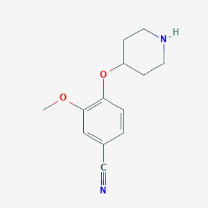 3-Methoxy-4-(4-piperidinyloxy)benzonitrile