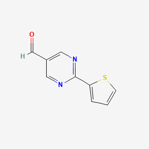 molecular formula C9H6N2OS B1629827 2-(Thiophen-2-yl)pyrimidine-5-carbaldehyde CAS No. 921939-12-0
