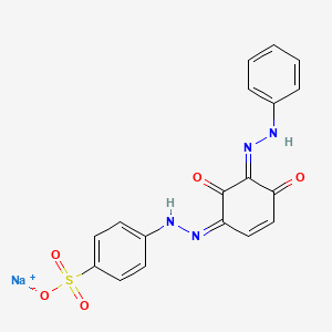 molecular formula C18H13N4NaO5S B1629861 sodium;4-[(2Z)-2-[(5E)-4,6-dioxo-5-(phenylhydrazinylidene)cyclohex-2-en-1-ylidene]hydrazinyl]benzenesulfonate CAS No. 5850-13-5