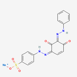 Benzenesulfonic acid, 4-[2-[2,4-dihydroxy-3-(2-phenyldiazenyl)phenyl]diazenyl]-, sodium salt (1:1)