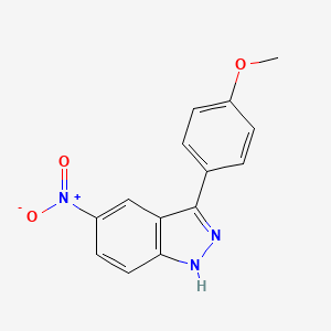 molecular formula C14H11N3O3 B1629873 3-(4-methoxyphenyl)-5-nitro-1H-indazole CAS No. 395099-28-2
