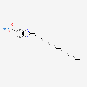 molecular formula C23H35N2NaO2 B1629878 Sodium 2-pentadecyl-1H-benzimidazole-5-carboxylate CAS No. 77582-39-9