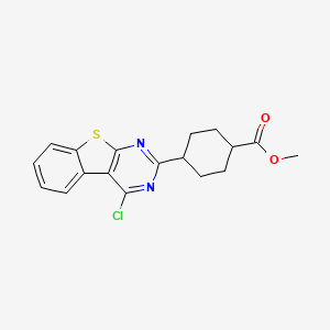 molecular formula C18H17ClN2O2S B1629931 Methyl 4-(4-chloro[1]benzothieno[2,3-d]pyrimidin-2-yl)cyclohexane-1-carboxylate CAS No. 266321-48-6