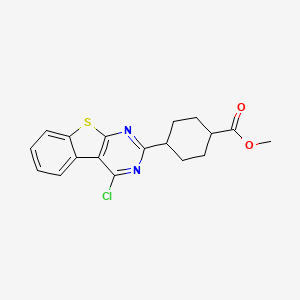 Methyl 4-(4-chloro[1]benzothieno[2,3-d]pyrimidin-2-yl)cyclohexane-1-carboxylate