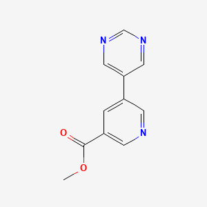 molecular formula C11H9N3O2 B1629934 Methyl 5-(pyrimidin-5-yl)nicotinate CAS No. 893740-21-1