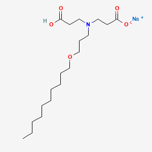 beta-Alanine, N-(2-carboxyethyl)-N-[3-(decyloxy)propyl]-, monosodium salt