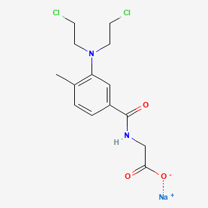 Glycine, N-(3-bis(2-chloroethyl)amino-4-methylbenzoyl)-, sodium salt