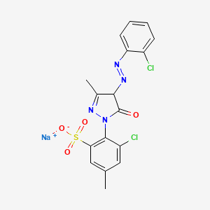 Sodium 5-chloro-4-(4-((2-chlorophenyl)azo)-4,5-dihydro-3-methyl-5-oxo-1H-pyrazol-1-yl)toluene-3-sulphonate