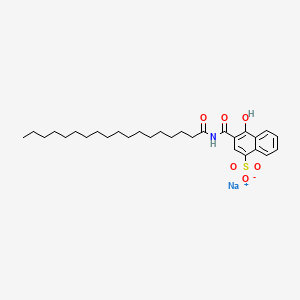 Sodium 4-hydroxy-3-(((1-oxooctadecyl)amino)carbonyl)naphthalenesulphonate