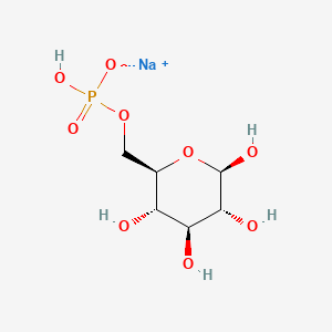 molecular formula C6H12NaO9P B1630024 beta-d-glucopyranose, 6-(dihydrogen phosphate), monosodium salt CAS No. 84332-92-3