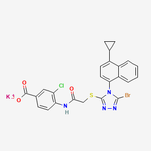 molecular formula C24H17BrClKN4O3S B1630032 Unii-O98VA4TY38 CAS No. 878670-63-4