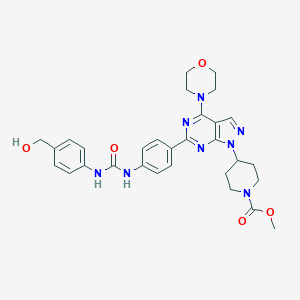 Methyl 4-[6-[4-[[4-(hydroxymethyl)phenyl]carbamoylamino]phenyl]-4-morpholin-4-ylpyrazolo[3,4-d]pyrimidin-1-yl]piperidine-1-carboxylate