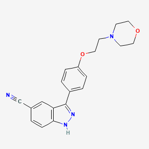 3-[4-(2-morpholin-4-ylethoxy)phenyl]-1H-indazole-5-carbonitrile