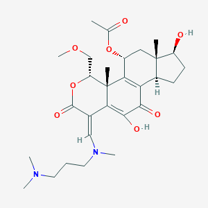 (1E,4S,4aR,5R,6aS,7S,9aR)-5-(acetyloxy)-1-[[[3-(dimethylamino)propyl]methylamino]methylene]-4a,5,6,6a,7,8,9,9a-octahydro-cyclopenta[5,6]naphtho[1,2-c]pyran-2,10(1H,4H)-dione