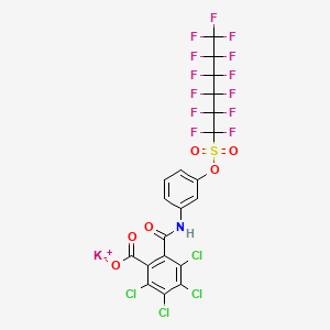 Benzoic acid, 2,3,4,5-tetrachloro-6-(((3-(((tridecafluorohexyl)sulfonyl)oxy)phenyl)amino)carbonyl)-, monopotassium salt
