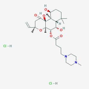 [(3R,4Ar,5S,6S,6aS,10S,10aR,10bS)-3-ethenyl-6,10,10b-trihydroxy-3,4a,7,7,10a-pentamethyl-1-oxo-5,6,6a,8,9,10-hexahydro-2H-benzo[f]chromen-5-yl] 4-(4-methylpiperazin-1-yl)butanoate;dihydrochloride