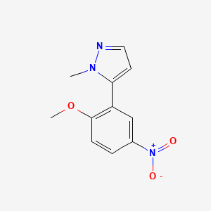 molecular formula C11H11N3O3 B1630166 5-(2-Methoxy-5-nitrophenyl)-1-methyl-1H-pyrazole CAS No. 720702-43-2