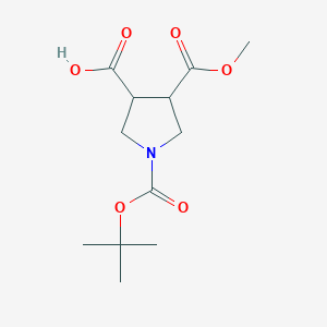 molecular formula C12H19NO6 B1630176 1-(Tert-butoxycarbonyl)-4-(methoxycarbonyl)pyrrolidine-3-carboxylic acid CAS No. 902835-87-4