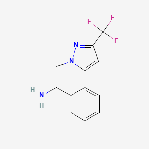 2-[1-Methyl-3-(trifluoromethyl)-1H-pyrazol-5-yl]benzylamine