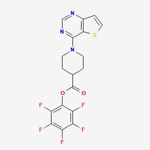 Pentafluorophenyl 1-(thieno[3,2-d]pyrimidin-4-yl)piperidine-4-carboxylate
