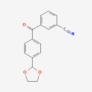 3-Cyano-4'-(1,3-dioxolan-2-YL)benzophenone