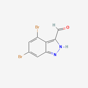 molecular formula C8H4Br2N2O B1630198 4,6-Dibromo-1H-indazole-3-carboxaldehyde CAS No. 885518-57-0