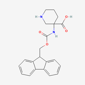 3-((((9H-Fluoren-9-yl)methoxy)carbonyl)amino)piperidine-3-carboxylic acid