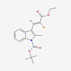 molecular formula C19H22BrNO4 B1630207 N-Boc-3-(2-Bromo-2-ethoxycarbonylvinyl)-2-methylindole CAS No. 1017968-66-9