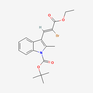 N-Boc-3-(2-Bromo-2-ethoxycarbonylvinyl)-2-methylindole