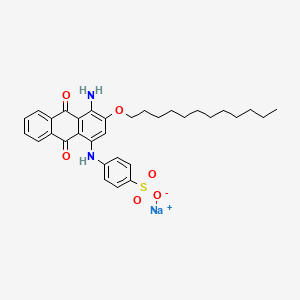 Sodium p-((4-amino-3-(dodecyloxy)-9,10-dihydro-9,10-dioxo-1-anthryl)amino)benzenesulphonate