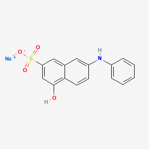 molecular formula C16H12NNaO4S B1630234 2-Naphthalenesulfonic acid, 4-hydroxy-7-(phenylamino)-, monosodium salt CAS No. 68213-89-8