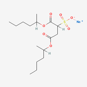 B1630236 Butanedioic acid, sulfo-, 1,4-bis(1-methylpentyl) ester, sodium salt CAS No. 6001-97-4