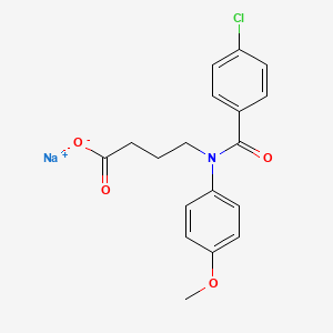 molecular formula C18H17ClNNaO4 B1630238 Clanobutin sodium CAS No. 74755-21-8