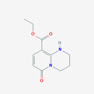 molecular formula C11H14N2O3 B1630246 ethyl 6-oxo-2,3,4,6-tetrahydro-1H-pyrido[1,2-a]pyrimidine-9-carboxylate CAS No. 1020253-86-4