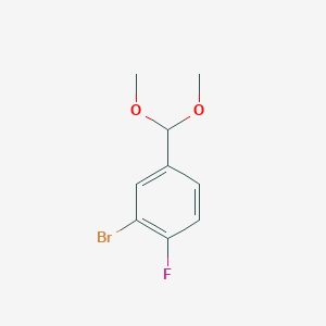 molecular formula C9H10BrFO2 B1630260 2-Bromo-4-(dimethoxymethyl)-1-fluorobenzene CAS No. 81358-65-8