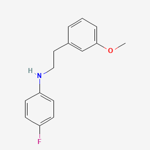 molecular formula C15H16FNO B1630268 (4-Fluoro-phenyl)-[2-(3-methoxy-phenyl)-ethyl]-amine CAS No. 295318-86-4