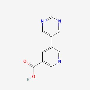 molecular formula C10H7N3O2 B1630276 5-(Pyrimidin-5-yl)nicotinic acid CAS No. 893740-59-5