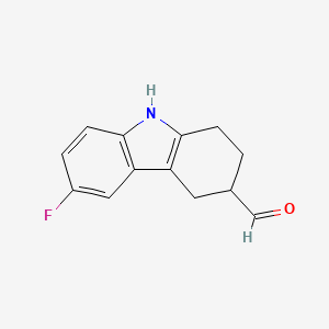 molecular formula C13H12FNO B1630280 6-Fluoro-2,3,4,9-tetrahydro-1H-carbazole-3-carbaldehyde CAS No. 843653-04-3