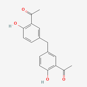 molecular formula C17H16O4 B1630292 Bis-(3-acetyl-4-hydroxyphenyl)-methane CAS No. 28467-22-3