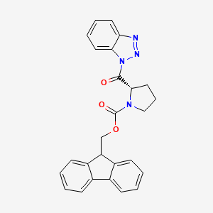 molecular formula C26H22N4O3 B1630296 (9H-Fluoren-9-yl)methyl (2S)-2-(1H-benzotriazole-1-carbonyl)pyrrolidine-1-carboxylate CAS No. 1155875-68-5