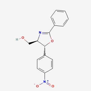 molecular formula C16H14N2O4 B1630298 (4R,5R)-[5-(4-Nitrophenyl)-2-phenyl-4,5-dihydro-oxazol-4-YL]methanol CAS No. 256475-85-1