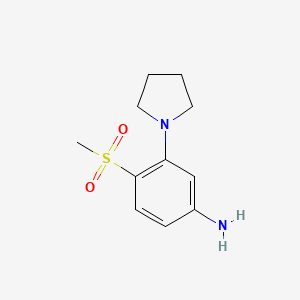 molecular formula C11H16N2O2S B1630303 4-Methylsulfonyl-3-(pyrrolidin-1-yl)aniline CAS No. 1000018-40-5