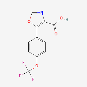 molecular formula C11H6F3NO4 B1630314 5-[4-(Trifluoromethoxy)phenyl]-1,3-oxazole-4-carboxylic acid CAS No. 887267-64-3