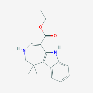 Azepino[4,5-b]indole-5-carboxylic acid, 1,2,3,6-tetrahydro-1,1-dimethyl-, ethyl ester