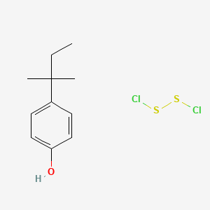 molecular formula C11H16Cl2OS2 B1630371 Phenol, 4-(1,1-dimethylpropyl)-, polymer with sulfur chloride (S2Cl2) CAS No. 68555-98-6