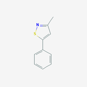 molecular formula C10H9NS B163046 3-Methyl-5-phenylisothiazole CAS No. 1732-45-2